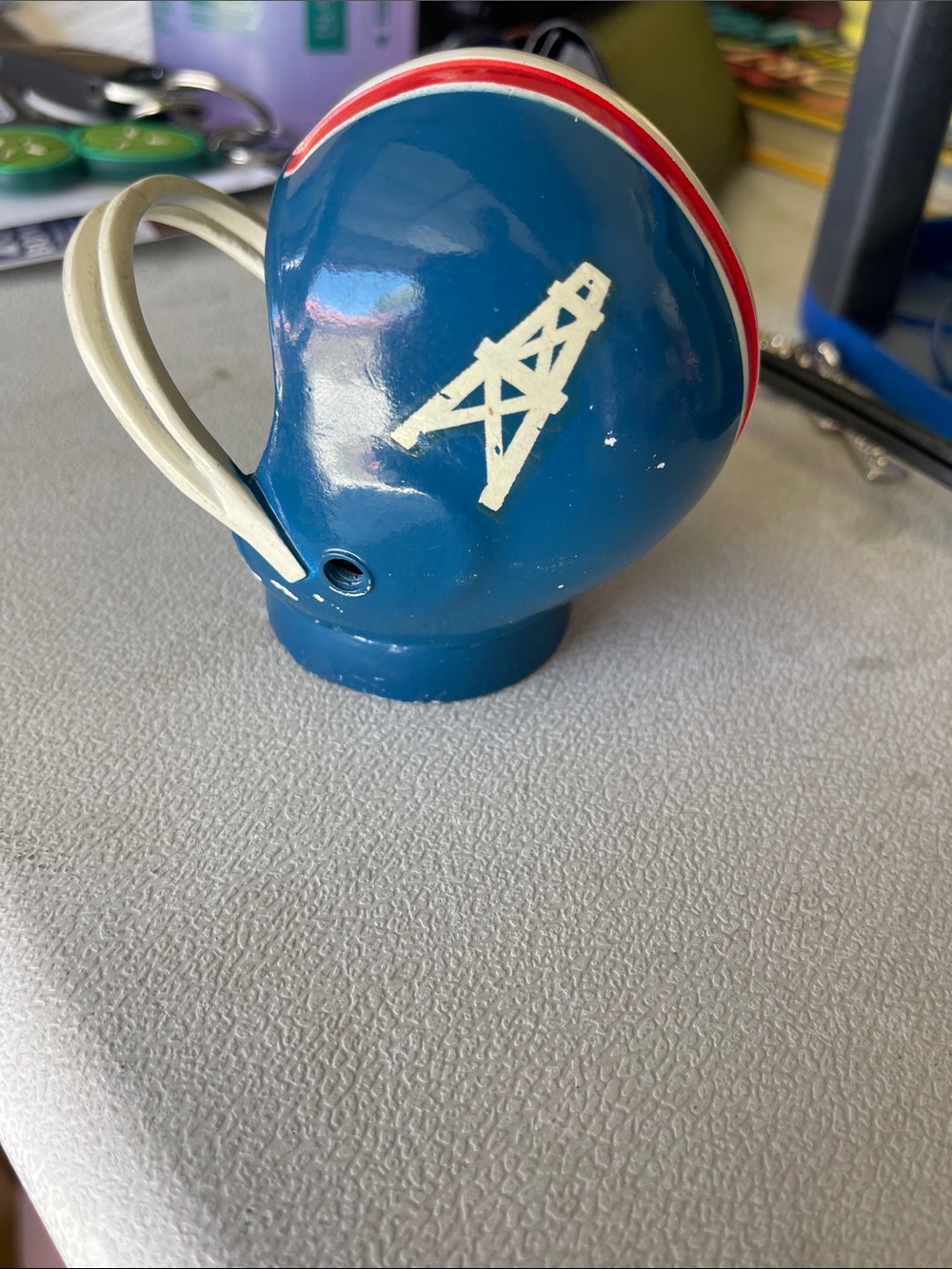 Vintage Houston Oilers bottle opener Blue Helmet Decor
